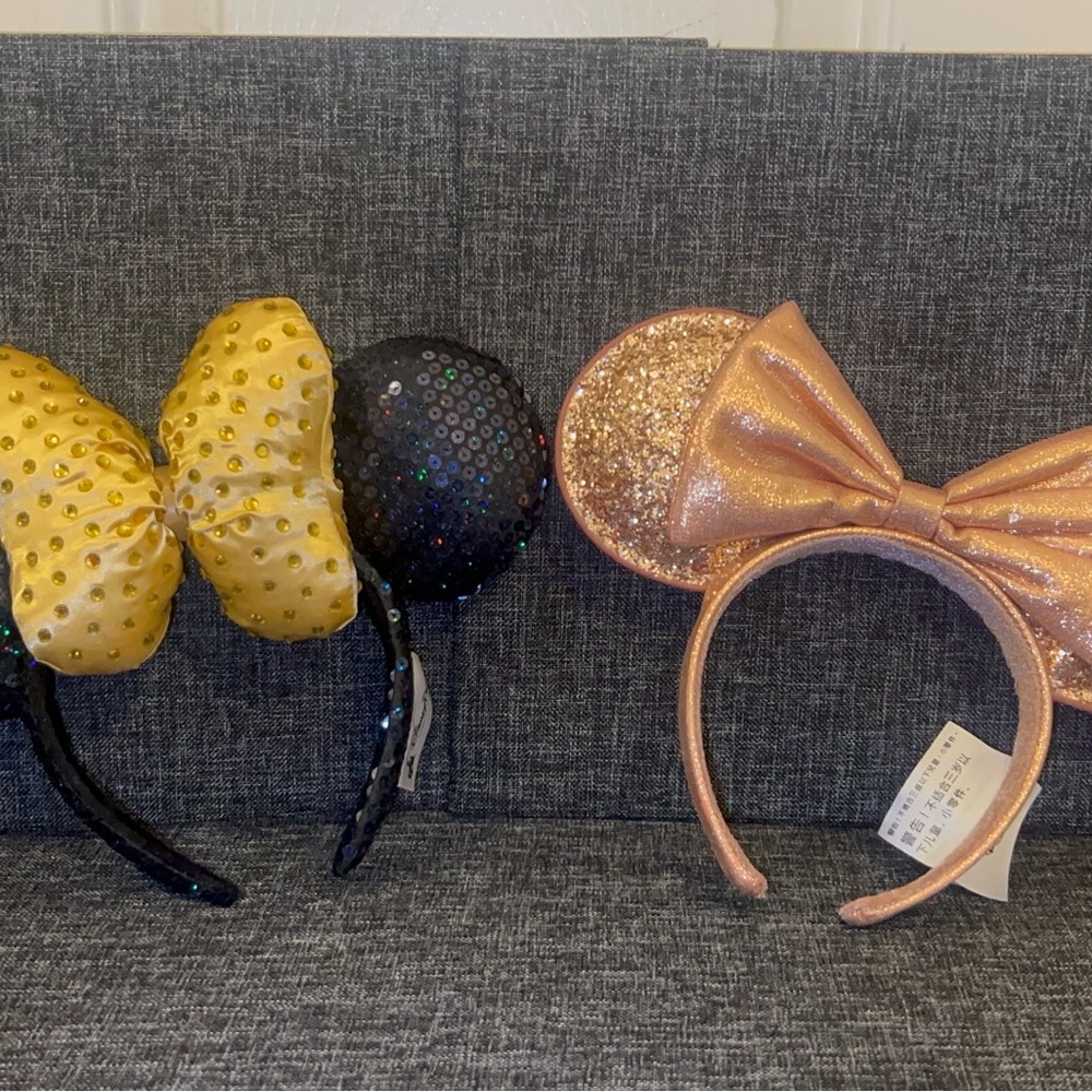 Disney Black and Gold Mouse Ear Headband